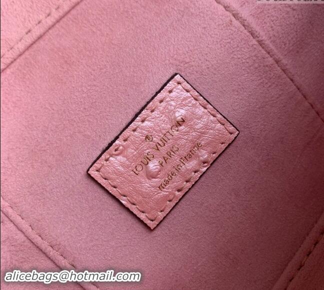 Best Price Louis Vuitton Vanity Chain Pouch in Ostrich Embossed Leather N85820 Pink 2024