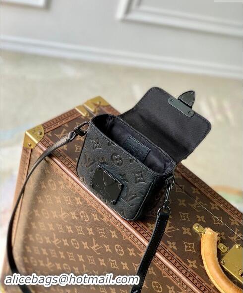 Top Grade Louis Vuitton Mens Pico S-Lock Mini bag in Black Taurillon Monogram Leather M83148 2024