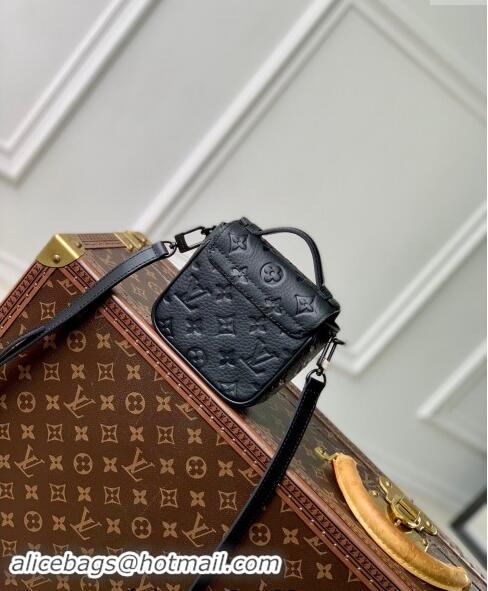 Top Grade Louis Vuitton Mens Pico S-Lock Mini bag in Black Taurillon Monogram Leather M83148 2024