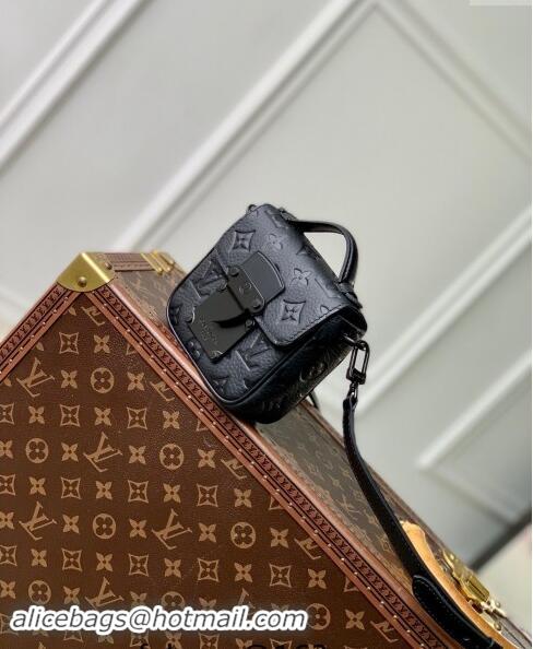 Top Grade Louis Vuitton Mens Pico S-Lock Mini bag in Black Taurillon Monogram Leather M83148 2024