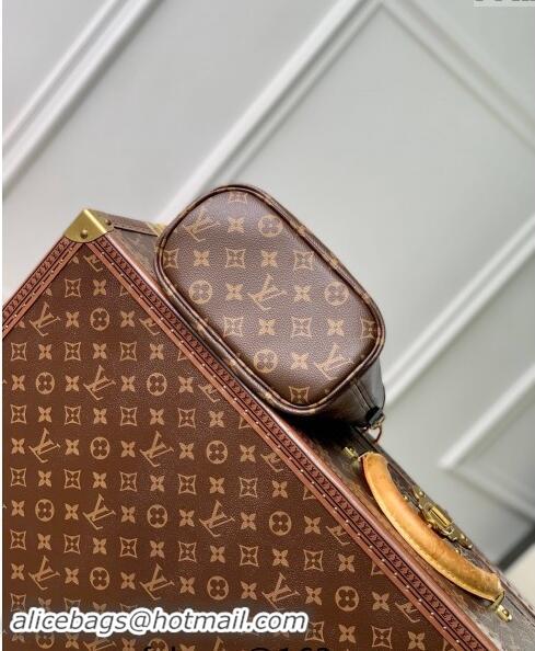 New Design Louis Vuitton Neverfull Bandouliere Inside Out BB Tote bag Black Leather/Monogram Coated Canvas M12099 2024