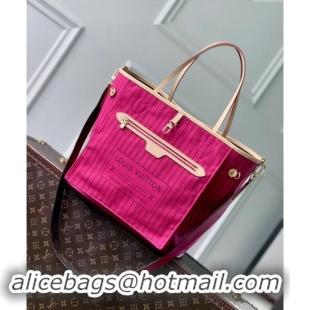 New Cheap Louis Vuitton Neverfull Bandouliere Inside Out MM Tote bag Monogram Canvas/Rose Pink Textile M12257 2024