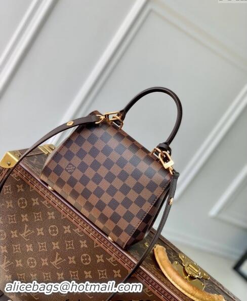 Top Grade Louis Vuitton Cluny Mini Bag in Damier Ebene Canvas N00097 Brown 2024