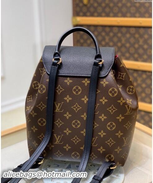 Shop Fashion Louis Vuitton Montsouris PM Monogram Canvas Backpack bag M45515 Black 2024