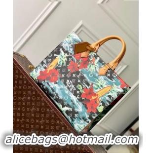 Promotional Louis Vuitton Sac Plat 24H Tote bag in Navy Blue Monogram Surfin' Canvas M24994 2024