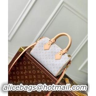 Discount Louis Vuitton Speedy Bandouliere 20 Bag in Mastic White Jacquard-Woven with Monogram Mini Motif M12747 2024