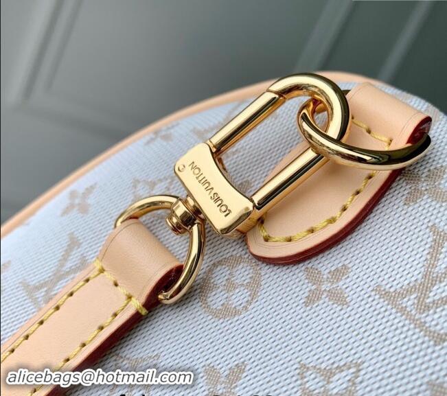 Discount Louis Vuitton Speedy Bandouliere 20 Bag in Mastic White Jacquard-Woven with Monogram Mini Motif M12747 2024