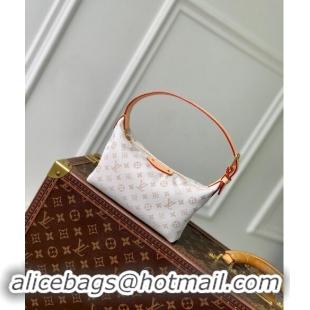 Cheapest Louis Vuitton Hills Pochette Hobo Bag in Mastic White Jacquard-Woven with Monogram Mini Motif M12433 2024