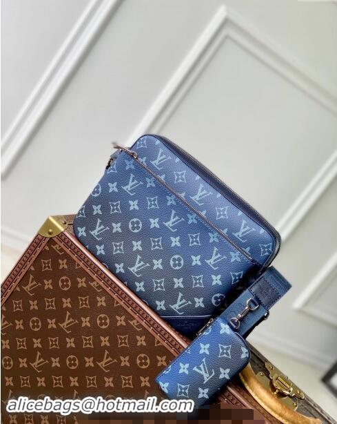 Promotional Louis Vuitton Mens Trio Messenger Bag in Navy Blue Monogram Gradient Canvas M11592 2024