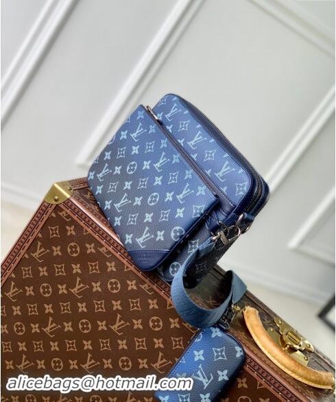 Promotional Louis Vuitton Mens Trio Messenger Bag in Navy Blue Monogram Gradient Canvas M11592 2024