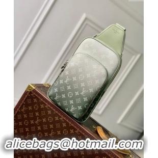 Top Grade Louis Vuitton Mens Avenue Slingbag Bag in Khaki Green Monogram Gradient Canvas M11702 2024