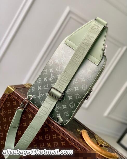 Top Grade Louis Vuitton Mens Avenue Slingbag Bag in Khaki Green Monogram Gradient Canvas M11702 2024