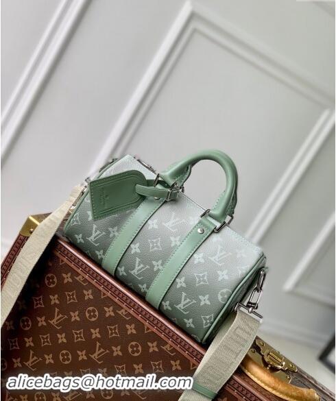 Inexpensive Louis Vuitton Keepall Bandouliere 25 Bag in Khaki Green Monogram Gradient Canvas M11591 2024