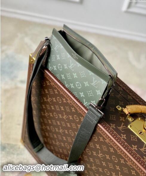 Best Price Louis Vuitton Mens Gaston Wearable Wallet Mini bag in Khaki Green Monogram Gradient Canvas M81124 2024