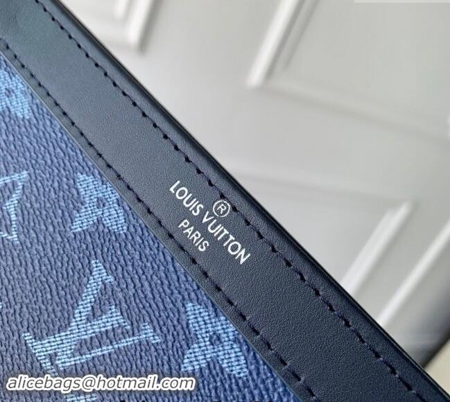 Top Quality Louis Vuitton Mens Gaston Wearable Wallet Mini bag in Navy Blue Monogram Gradient Canvas M81124 2024