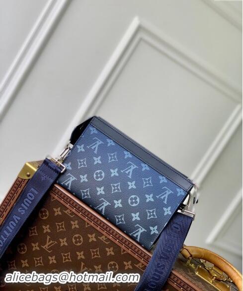 Top Quality Louis Vuitton Mens Gaston Wearable Wallet Mini bag in Navy Blue Monogram Gradient Canvas M81124 2024