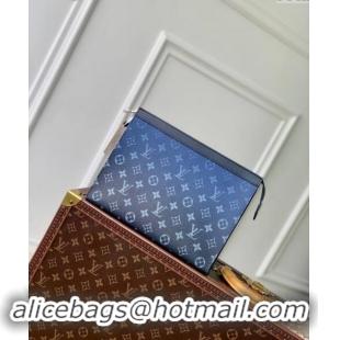 Well Crafted Louis Vuitton Pochette Voyage MM Pouch in Navy Blue Monogram Gradient Canvas M61692 2024