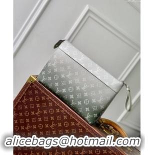 Low Price Louis Vuitton Pochette Voyage Souple Pouch in Khaki Green Monogram Gradient Canvas M11545 2024