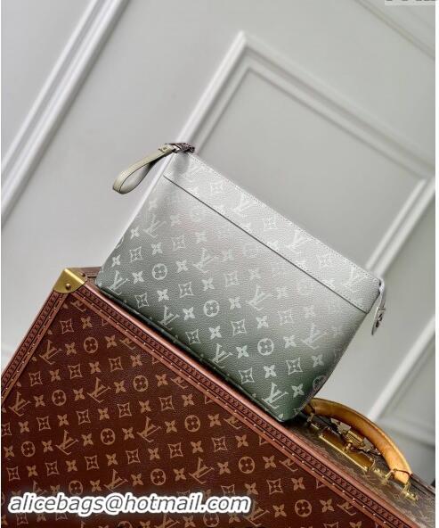 Low Price Louis Vuitton Pochette Voyage Souple Pouch in Khaki Green Monogram Gradient Canvas M11545 2024