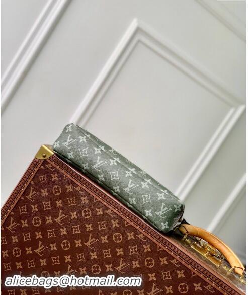 Low Price Louis Vuitton Pochette Voyage Souple Pouch in Khaki Green Monogram Gradient Canvas M11545 2024