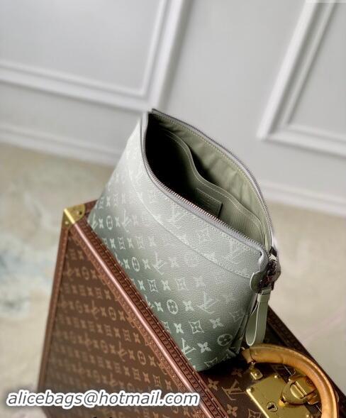 Low Price Louis Vuitton Pochette Voyage Souple Pouch in Khaki Green Monogram Gradient Canvas M11545 2024