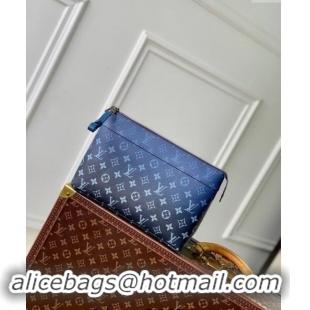 Top Grade Louis Vuitton Pochette Voyage Souple Pouch in Navy Blue Monogram Gradient Canvas M11545 2024