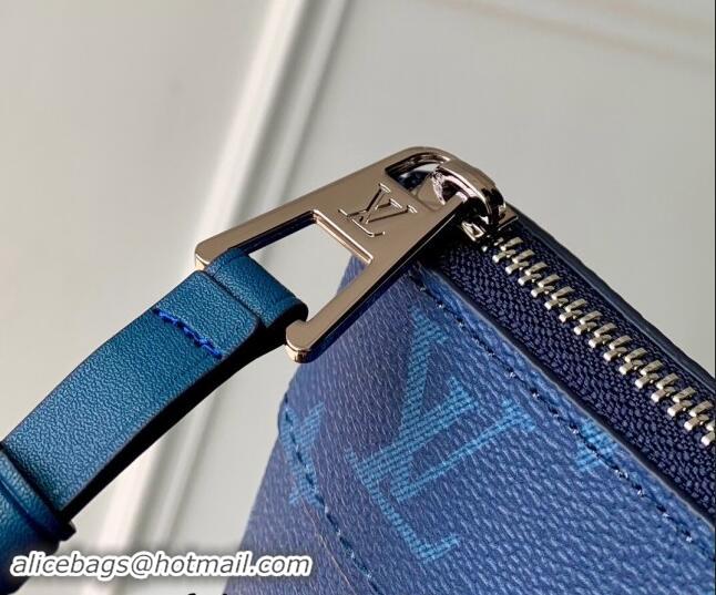 Top Grade Louis Vuitton Pochette Voyage Souple Pouch in Navy Blue Monogram Gradient Canvas M11545 2024