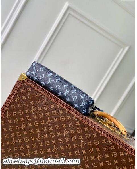 Top Grade Louis Vuitton Pochette Voyage Souple Pouch in Navy Blue Monogram Gradient Canvas M11545 2024