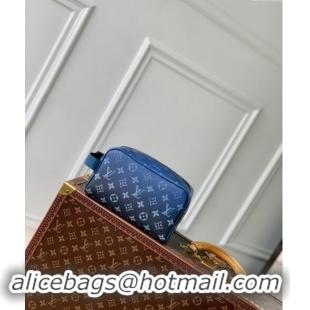 Top Quality Louis Vuitton Locker Dopp Kit Clucth in Navy Blue Monogram Gradient Canvas M11559 2024