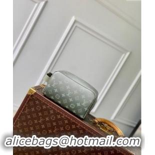 Good Taste Louis Vuitton Locker Dopp Kit Clucth in Khaki Green Monogram Gradient Canvas M11559 2024