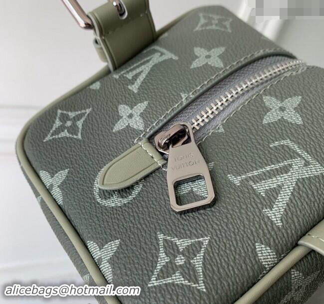 Good Taste Louis Vuitton Locker Dopp Kit Clucth in Khaki Green Monogram Gradient Canvas M11559 2024