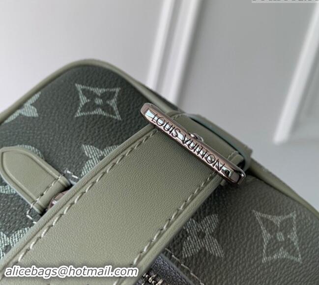 Good Taste Louis Vuitton Locker Dopp Kit Clucth in Khaki Green Monogram Gradient Canvas M11559 2024