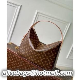 Fashion Louis Vuitton Slouchy MM Hobo Bag in Monogram Canvas with Padlock Tag M12098 2024