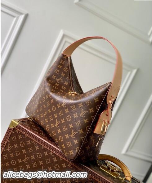 Fashion Louis Vuitton Slouchy MM Hobo Bag in Monogram Canvas with Padlock Tag M12098 2024