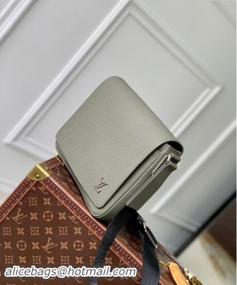 Super Quality Louis Vuitton District PM Messenger Bag in Taiga Leather M30851 Khaki Green 2024