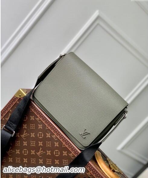 Super Quality Louis Vuitton District PM Messenger Bag in Taiga Leather M30851 Khaki Green 2024