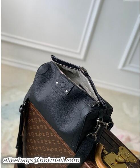 Super Quality Louis Vuitton Mens Soul Trunk East West Shoulder bag in Black Calf Leather M11615 2024