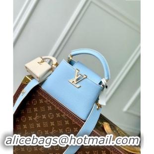 Trendy Design Louis Vuitton MiniMe Capucines Mini Bag in Taurillon leather M24563 Candy Blue 2024