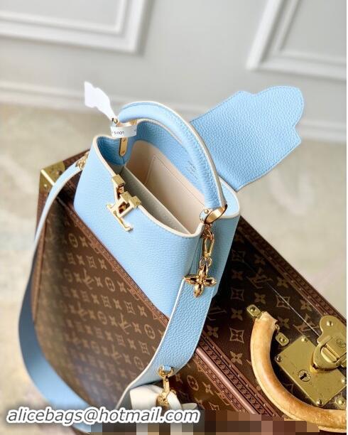 Trendy Design Louis Vuitton MiniMe Capucines Mini Bag in Taurillon leather M24563 Candy Blue 2024