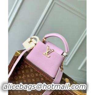 Best Quality Louis Vuitton MiniMe Capucines Mini Bag in Taurillon leather M24563 Purple 2024