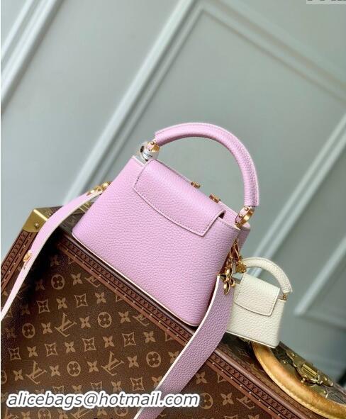 Best Quality Louis Vuitton MiniMe Capucines Mini Bag in Taurillon leather M24563 Purple 2024