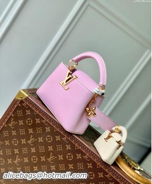 Best Quality Louis Vuitton MiniMe Capucines Mini Bag in Taurillon leather M24563 Purple 2024