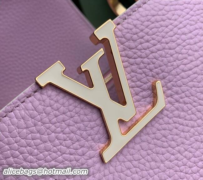 Best Quality Louis Vuitton MiniMe Capucines Mini Bag in Taurillon leather M24563 Purple 2024