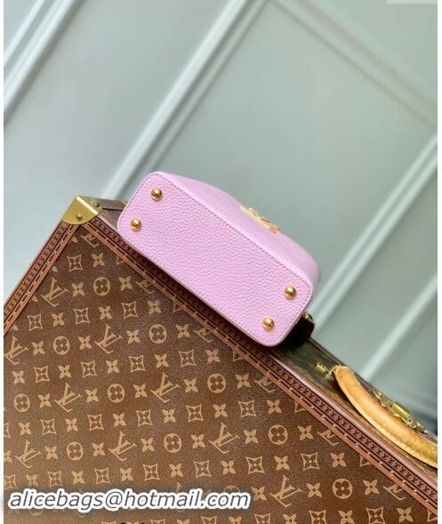 Best Quality Louis Vuitton MiniMe Capucines Mini Bag in Taurillon leather M24563 Purple 2024