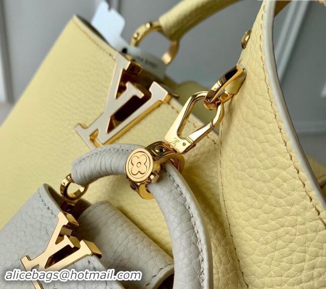 Well Crafted Louis Vuitton MiniMe Capucines Mini Bag in Taurillon leather M24563 Banana Yellow 2024