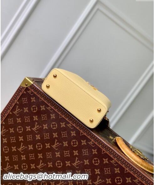 Well Crafted Louis Vuitton MiniMe Capucines Mini Bag in Taurillon leather M24563 Banana Yellow 2024