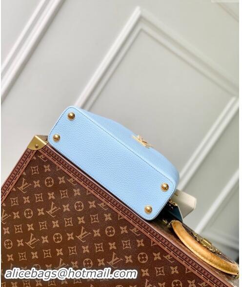 Cheap Design Louis Vuitton MiniMe Capucines BB Bag in Taurillon leather M24575 Candy Blue 2024