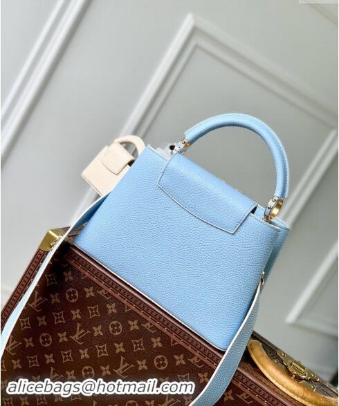 Cheap Design Louis Vuitton MiniMe Capucines BB Bag in Taurillon leather M24575 Candy Blue 2024