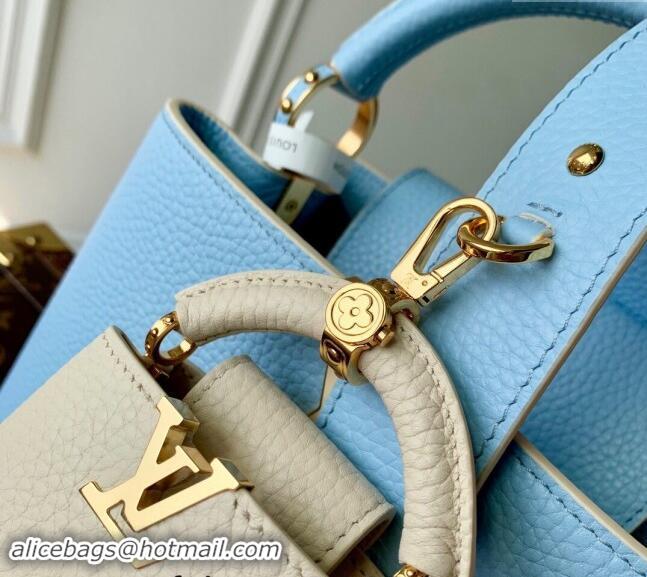 Cheap Design Louis Vuitton MiniMe Capucines BB Bag in Taurillon leather M24575 Candy Blue 2024