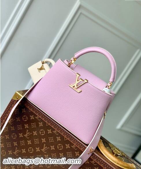 Pretty Style Louis Vuitton MiniMe Capucines BB Bag in Taurillon leather M24575 Purple 2024